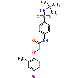 2-(4-Bromo-2-methylphenoxy)-N-{4-[(2-methyl-2-propanyl)sulfamoyl]phenyl}acetamide Structure