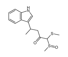 4-(3-indolyl)-1-methylsulfinyl-1-methylthiopentan-2-one结构式