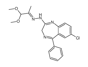 1,1-dimethoxy-propan-2-one (7-chloro-5-phenyl-3H-benzo[e][1,4]diazepin-2-yl)-hydrazone结构式