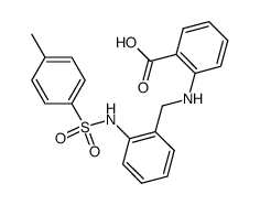 2-[2-(Toluene-4-sulfonylamino)-benzylamino]-benzoic acid结构式