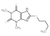 1H-Purine-2,6-dithione,8-(butylthio)-3,9-dihydro-1,3-dimethyl-结构式