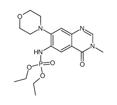 (3-methyl-7-morpholin-4-yl-4-oxo-3,4-dihydro-quinazolin-6-yl)-phosphoramidic acid diethyl ester结构式