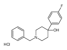 1-benzyl-4-(4-fluorophenyl)piperidin-4-ol,hydrochloride结构式