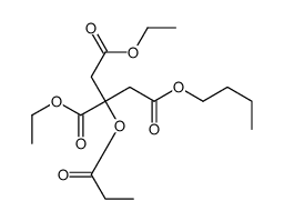 1-O-butyl 2-O,3-O-diethyl 2-propanoyloxypropane-1,2,3-tricarboxylate结构式