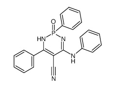 4-anilino-2-oxo-2,6-diphenyl-1(3),2-dihydro-2λ5-[1,3,2]diazaphosphinine-5-carbonitrile结构式