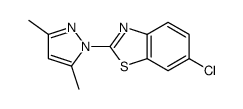 6-chloro-2-(3,5-dimethylpyrazol-1-yl)-1,3-benzothiazole结构式