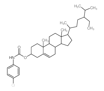 [17-(5-ethyl-6-methyl-heptan-2-yl)-10,13-dimethyl-2,3,4,7,8,9,11,12,14,15,16,17-dodecahydro-1H-cyclopenta[a]phenanthren-3-yl] N-(4-chlorophenyl)carbamate Structure