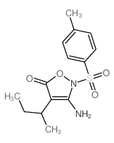 3-amino-4-butan-2-yl-2-(4-methylphenyl)sulfonyl-1,2-oxazol-5-one structure