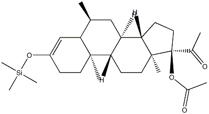 17-(Acetyloxy)-6α-methyl-3-(trimethylsiloxy)pregn-3-en-20-one结构式