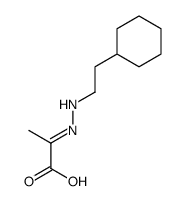 2-(2-cyclohexylethylhydrazono)propionic acid Structure