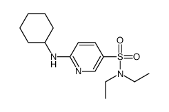 6-(cyclohexylamino)-N,N-diethylpyridine-3-sulfonamide结构式