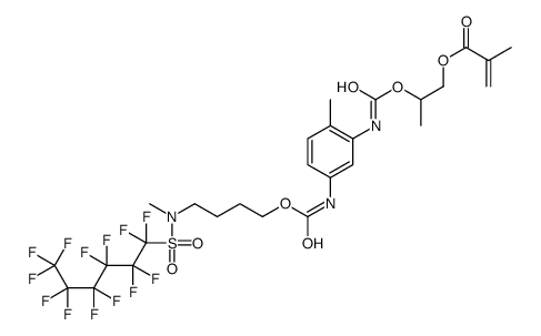 2-[[[[2-methyl-5-[[[4-[methyl[(tridecafluorohexyl)sulphonyl]amino]butoxy]carbonyl]amino]phenyl]amino]carbonyl]oxy]propyl methacrylate structure