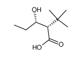 erythro-2-tert-Butyl-3-hydroxy-valeriansaeure结构式