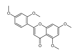 2-(2,4-dimethoxyphenyl)-5,7-dimethoxychromen-4-one结构式