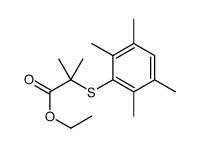 ethyl 2-methyl-2-(2,3,5,6-tetramethylphenyl)sulfanylpropanoate结构式
