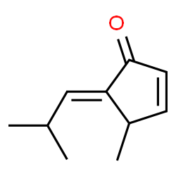 2-Cyclopenten-1-one, 4-methyl-5-(2-methylpropylidene)-, (5E)- (9CI) structure