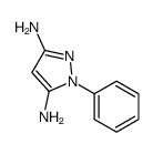 1H-PYRAZOLE-3,5-DIAMINE, 1-PHENYL-结构式