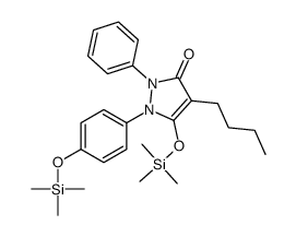 4-Butyl-2-phenyl-5-[(trimethylsilyl)oxy]-1-[4-[(trimethylsilyl)oxy]phenyl]-1H-pyrazol-3(2H)-one structure