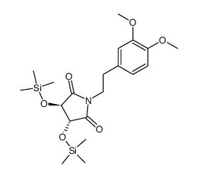 (2R,3R)-1-[2-(3,4-dimethoxyphenyl)ethyl]-3,4-trimethylsilanyloxy-pyrrolidine-2,5-dione结构式