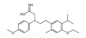 5-(4-ethoxy-2-methyl-5-propan-2-ylphenyl)-3-(4-methoxyphenyl)pentanamide Structure