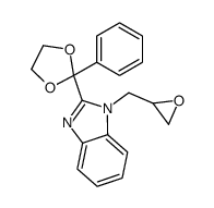 1-(oxiran-2-ylmethyl)-2-(2-phenyl-1,3-dioxolan-2-yl)benzimidazole Structure