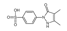 p-(2,5-dihydro-3,4-dimethyl-5-oxo-1H-pyrazol-1-yl)benzenesulphonic acid结构式