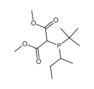 2-(sec-Butyl-tert-butyl-phosphanyl)-malonic acid dimethyl ester结构式