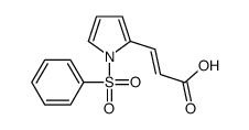 (E)-3-(1-(苯基磺酰基)-1H-吡咯-2-基)丙烯酸结构式