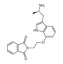 2-{2-[3-((R)-2-Amino-propyl)-1H-indol-7-yloxy]-ethyl}-isoindole-1,3-dione结构式