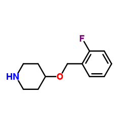 4-[(2-Fluorobenzyl)oxy]piperidine结构式