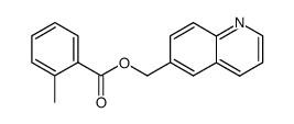 quinolin-6-ylmethyl 2-methylbenzoate结构式