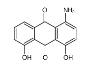 1-Amino-4,5-dihydroxy-9,10-anthracenedione Structure