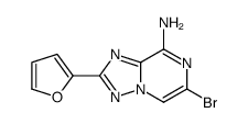 6-溴-2-(呋喃-2-基)[1,2,4]噻唑并[1,5-a]吡嗪-8-胺结构式