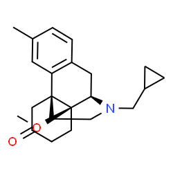 14-Methoxy-17-(cyclopropylmethyl)-3-methylmorphinan-6-one结构式