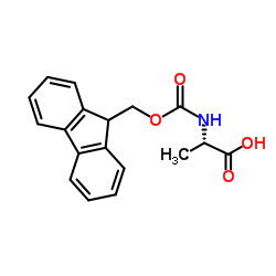 N-[(9H-Fluoren-9-ylmethoxy)carbonyl]-L-(2-13C)alanine Structure