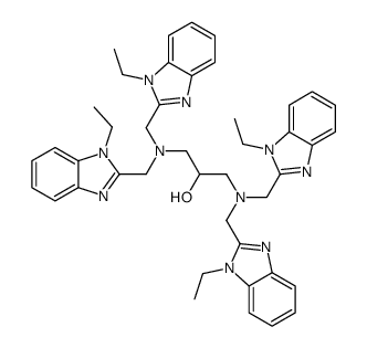 1,3-bis[bis[(1-ethylbenzimidazol-2-yl)methyl]amino]propan-2-ol Structure