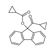 9-(cyclopropylcarbonyl)-9-[(cyclopropylcarbonyl)oxy]fluorene结构式