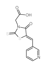 3-Thiazolidineaceticacid, 4-oxo-5-(3-pyridinylmethylene)-2-thioxo- structure