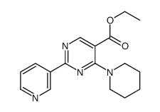 ethyl 4-piperidin-1-yl-2-pyridin-3-ylpyrimidine-5-carboxylate Structure