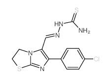 Hydrazinecarbothioamide,2-[[6-(4-chlorophenyl)-2,3-dihydroimidazo[2,1-b]thiazol-5-yl]methylene]- Structure