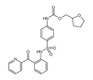 tetrahydrofuran-2-ylmethyl[4-({[2-(pyridin-2-ylcarbonyl)phenyl]amino}sulfonyl)phenyl]carbamate Structure