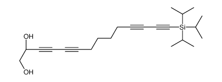 (2S)-14-tri(propan-2-yl)silyltetradeca-3,5,11,13-tetrayne-1,2-diol Structure