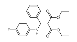 diethyl 2-(((4-fluorophenyl)amino)(phenyl)methylene)malonate结构式