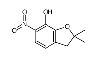 2,2-dimethyl-6-nitro-3H-1-benzofuran-7-ol结构式