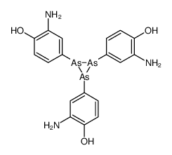 2-amino-4-[2,3-bis(3-amino-4-hydroxyphenyl)triarsiran-1-yl]phenol结构式