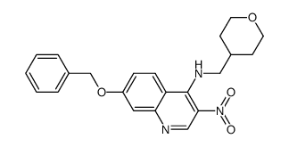 7-(benzyloxy)-3-nitro-N-(tetrahydro-2H-pyran-4-ylmethyl)quinolin-4-amine结构式