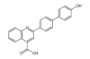 4-Quinolinecarboxylic acid, 2-(4'-hydroxy[1,1'-biphenyl]-4-yl)结构式