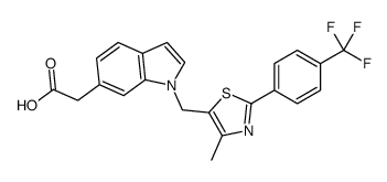 2-[1-[[4-methyl-2-[4-(trifluoromethyl)phenyl]-1,3-thiazol-5-yl]methyl]indol-6-yl]acetic acid Structure