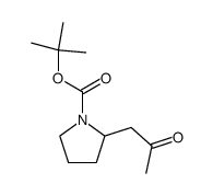 N-(tert-Butoxycarbonyl)-2-(2-oxopropyl)pyrrolidine结构式