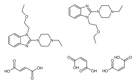 (E)-but-2-enedioic acid,1-(2-ethoxyethyl)-2-(4-ethylpiperazin-1-yl)benzimidazole结构式